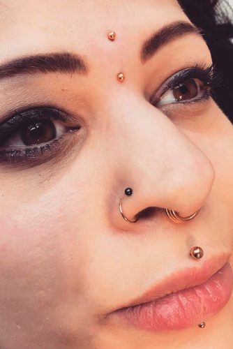 Third Eye Or Vertical Bridge #bridgepiercing #septum